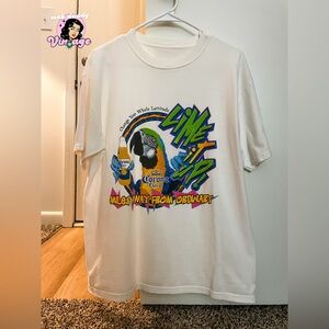 Corona Extra 'Lime It Up' Parrot Graphic Tee - White